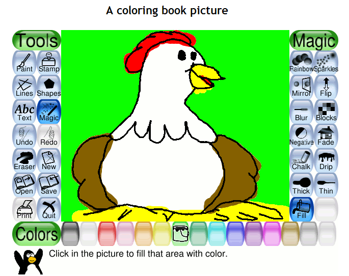 coloring page- chicken