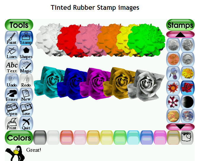 tinted rubber stamps image